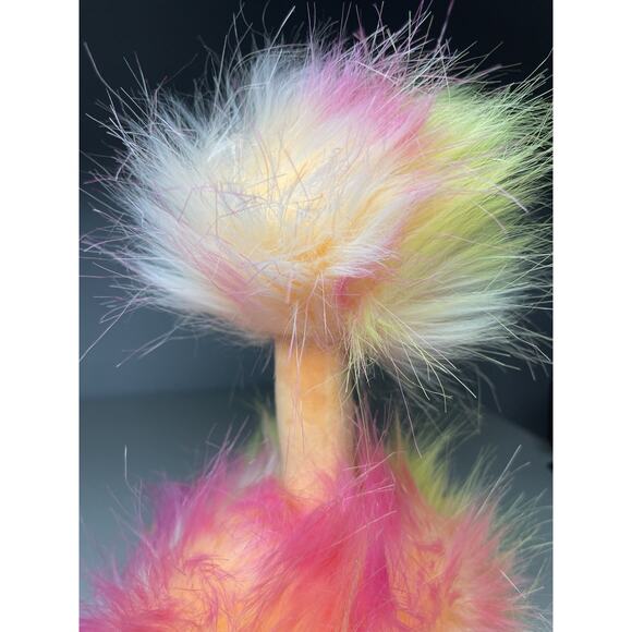 Jellycat Sorbet Pompom Plush 10” Yellow Pink Ostrich Bird Stuffed Animal NWT - Picture 7 of 11